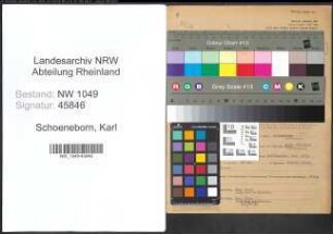Entnazifizierung Karl Schoeneborn , geb. 01.03.1899 (Schriftstellter)
