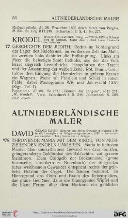 Altniederländische Maler (Nr. 78 - 87)