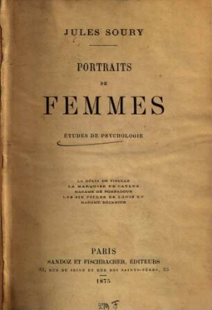 Portraits de femmes