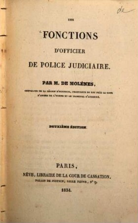Des fonctions d'officier de police judiciaire
