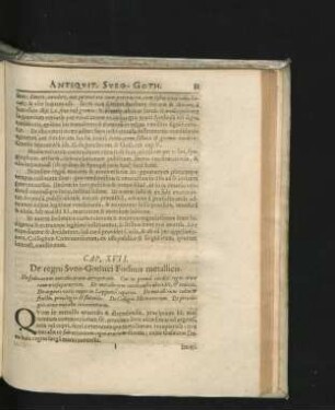 Cap. XVII. De regni Sveo-Gothici Fodinis metallicis.