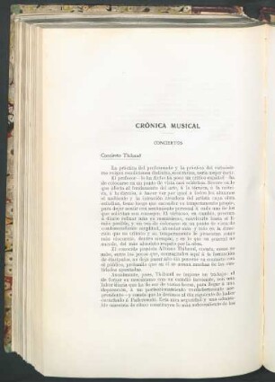 Crónica musical : Conciertos