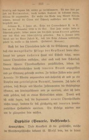 Syphilis (Venerie, Lustseuche)