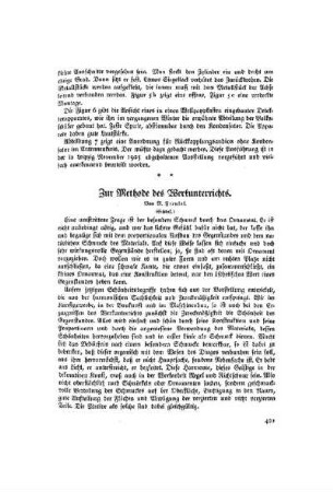 Zur Methode des Werkunterrichts : (Schluß)