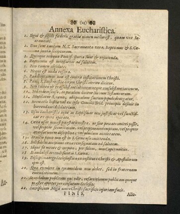 23-23, Annexa Eucharistica.