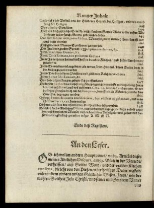 [Nachwort] An den Leser.