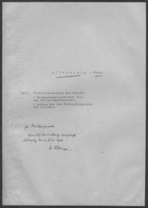 Altensteig: Visitationsbericht 1936