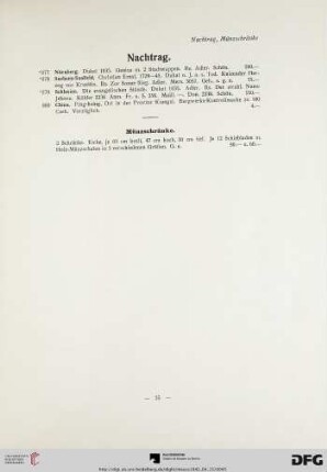 Nachtrag (Nr. 877-880)
