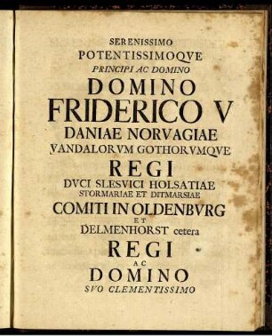 Domino Friderico V