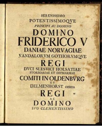 Domino Friderico V