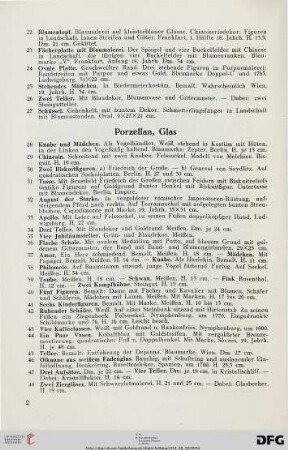 Porzellan – Glas (Nr. 28-48)