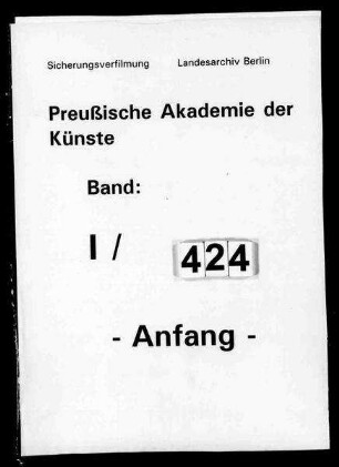 Statuten und Satzungen der Akademie (Doubletten)