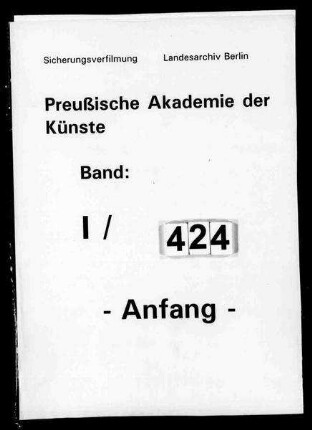 Statuten und Satzungen der Akademie (Doubletten)