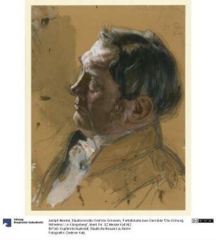 Staatsminister Graf von Schwerin, Porträtstudie zum Gemälde "Die Krönung Wilhelms I. in Königsberg"