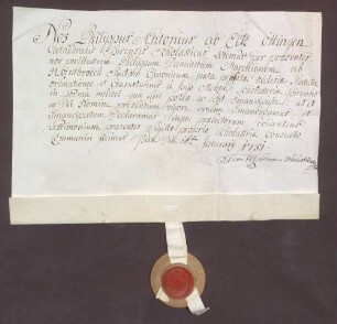 Documentum emancipationis des Grafen Leopold Ludwig von Hoensbroech.