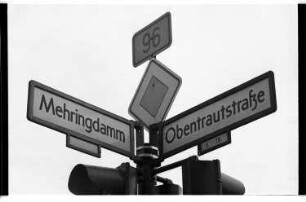 Kleinbildnegativ: Obentrautstraße, Krankenversicherung AOK, 1977