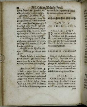 Caput IV. De Phrenitide.