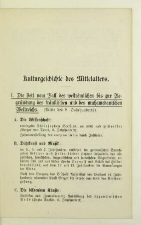 Kulturgeschichte des Mittelalters