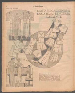 Las aplicaciones de encaje en la lencería elegante [Dibujos] : Para la mujer