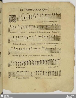 IX. Resonet organa