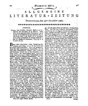 Monatsregister vom November 1786