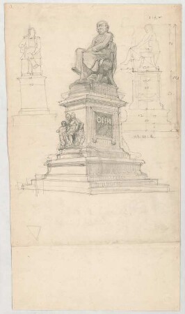 Thiersch, Friedrich von; München; Ohm - Denkmal - Ansichten, Perspektive
