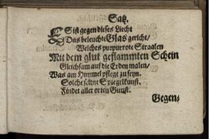 Satz / Gegensatz