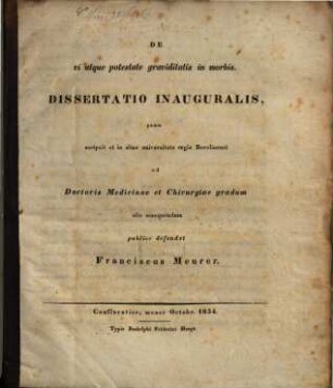 De vi atque potestate graviditatis in morbis : Diss. inaug.