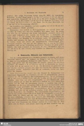 4. Brennweite, Bildweite und Schnittweite