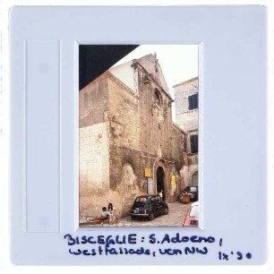 Bisceglie, St. Adoeno : Westfassade, von Nordwesten