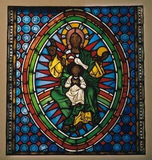 Glasfenster mit Heiliger Dreifaltigkeit