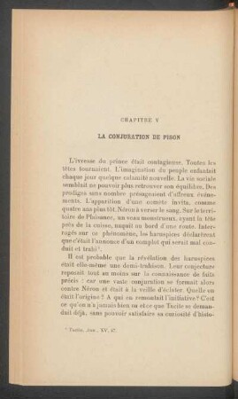 Chapitre V - La conjuration de Pison