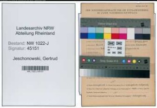Entnazifizierung Gertrud Jeschonowski , geb. 26.01.1908 ()