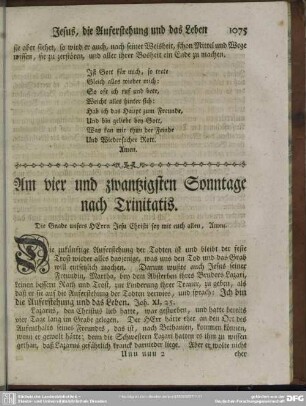 Am vier und zwantzigsten Sonntage nach Trinitatis