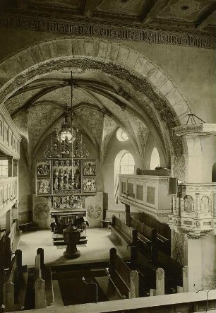 Höckendorf. Kirche. Inneres zum Altar