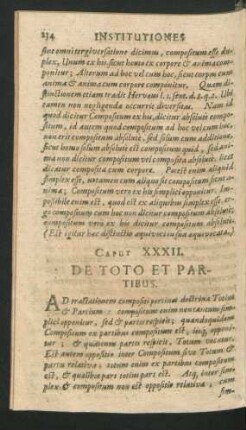 Caput XXXII. De Toto Et Partibus.