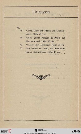 Bronzen (Nr. 73-76)