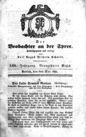19. Stück, 8. Mai 1854