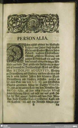 Personalia
