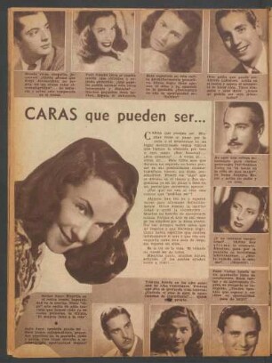 Caras que pueden ser ...