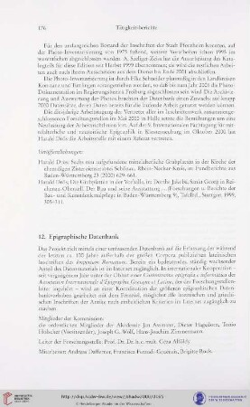 12. Epigraphische Datenbank