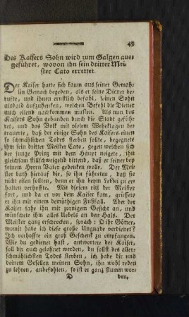 Des Kaisers Sohn wird zum Galgen ausgeführet, ... [u. a.]