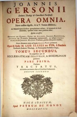 Ioannis Gersonii Opera omnia, 2