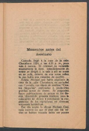 Momentos antes del asesinato