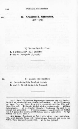 IV. Artaxerxes I. Makrocheir (465-424)