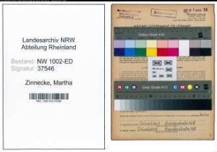 Entnazifizierung Martha Zinnecke, geb. 25.04.1893 (Lehrerin)