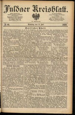 Ausgabe vom Dienstag, den 11. Juli 1899.