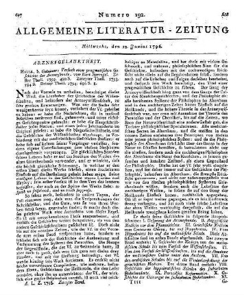 Sprengel, K.: Versuch einer pragmatischen Geschichte der Arzneikunde. T. 1-3. Halle: Gebauer 1792-94