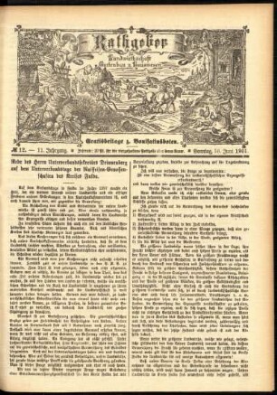 Ausgabe vom Sonntag, den 16. Juni 1901.