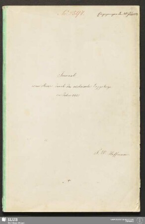 Journal einer Reise durch das sächsische Erzgebirge im Jahre 1852 - 18.7245 4.